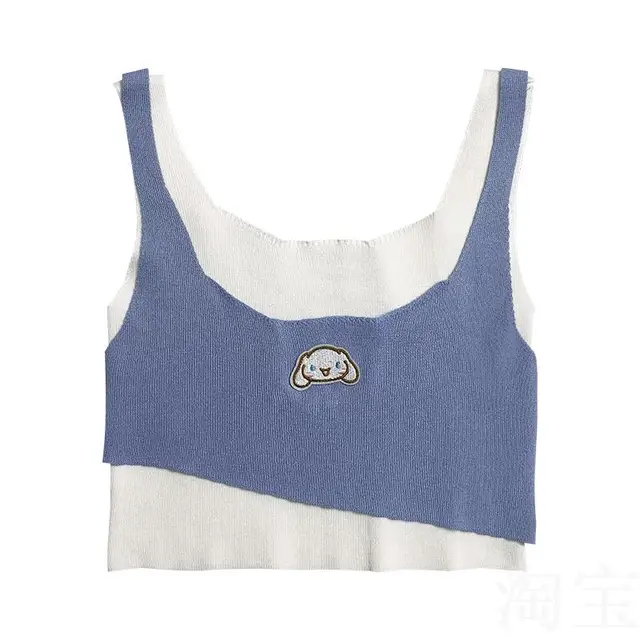 Kawaii Sanrio Cinnamoroll Tank Top - Blue and White Summer Vest 5