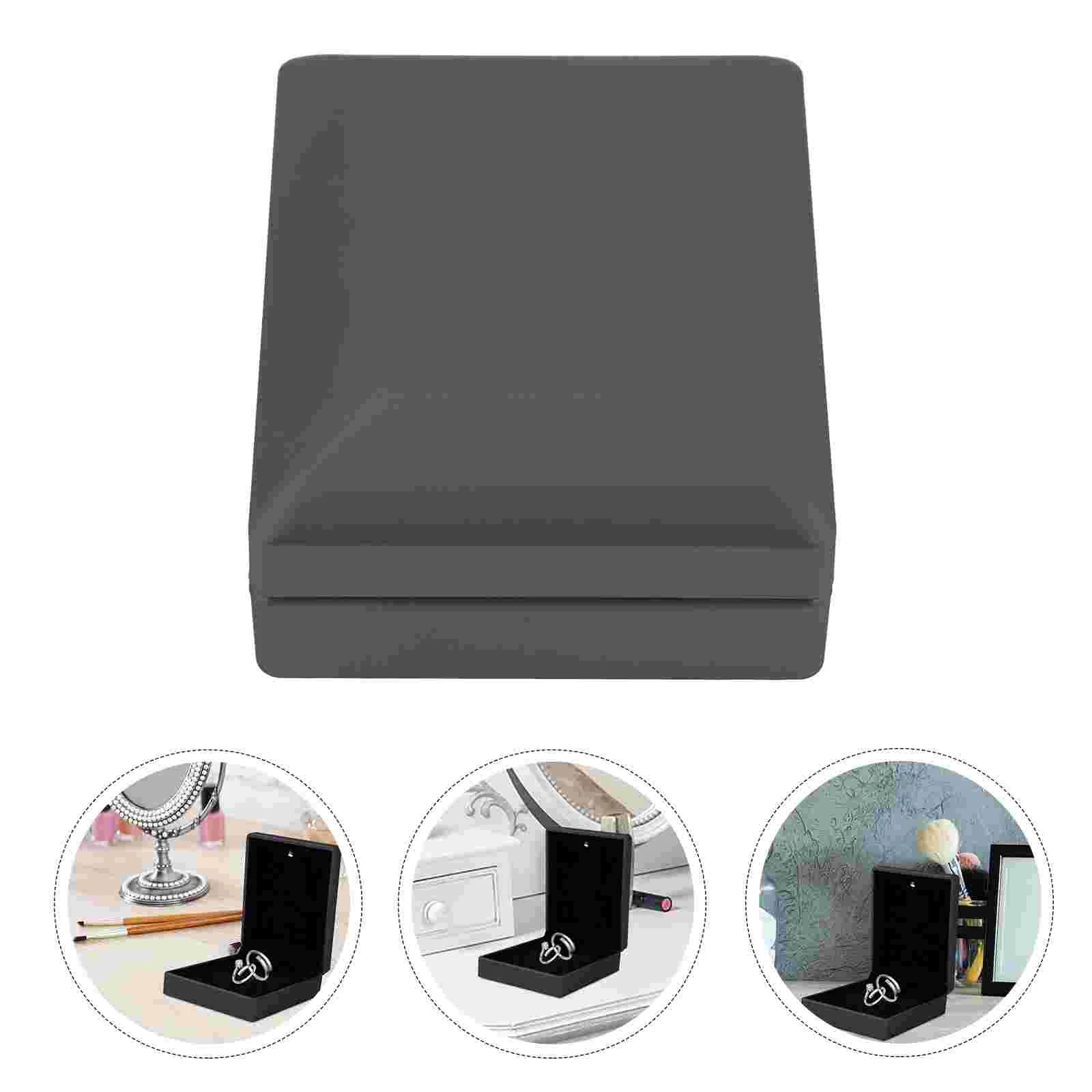 

Jewelry Box Led Case Light Ring Giftnecklace Upboxes Bangle Rings Jewellery Travel Container Holder Bracelet Engagement Display