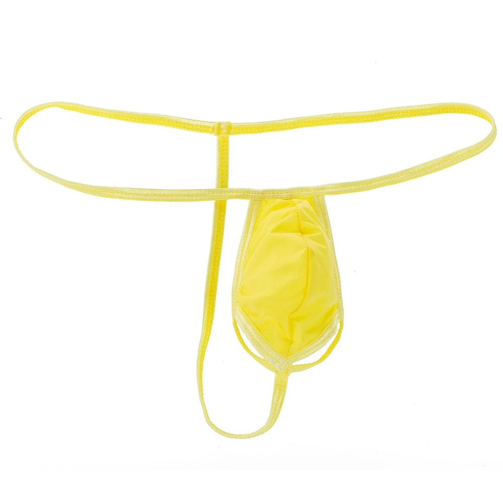 

Men Ice Silk String Pink T-Back Thong Briefs Tanga Bikini Cut Underwear Hipster Slim Breathable Thong Shorts Sissy Panties