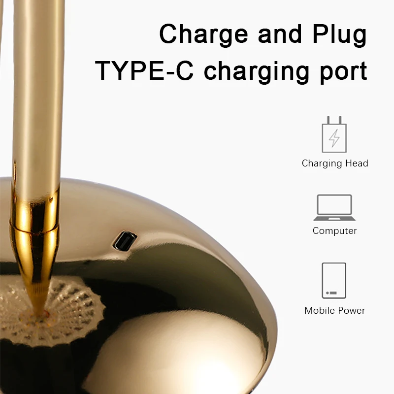 Светодиодная настольная лампа в скандинавском стиле с USB-разъемом и сенсорным