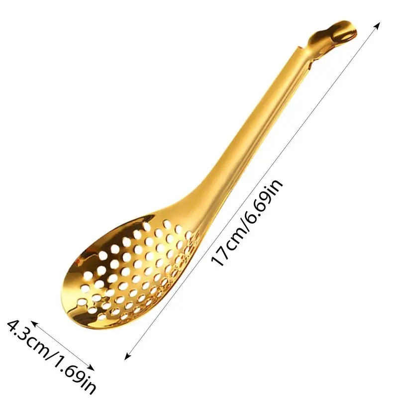 Ложка сферическая из нержавеющей стали ложка для икры с прорезью извлечения