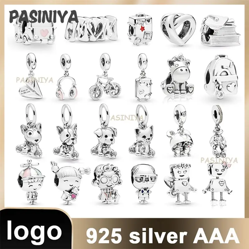 

16 2021 sterling silver 925 small jewelry beads, pendants, lovers, little boys, little girls, kittens, bicycles, jewelry making