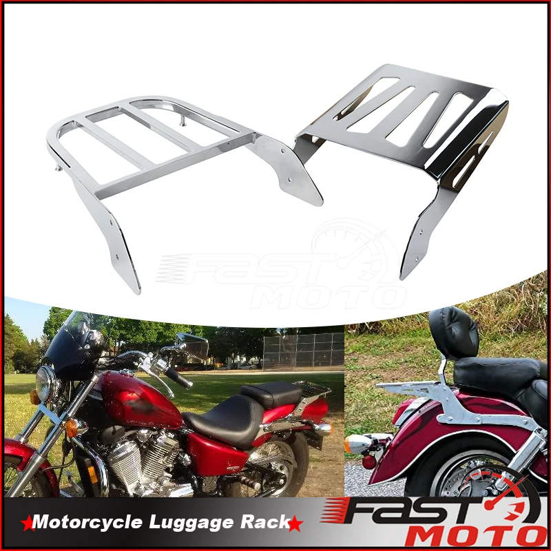 

Chrome Motorcycles Sissy Bar Luggage Rack Steel For Honda Spirit ACE 750 Aeri 1100 VLX 600 ACE Sabre Tourer 1100 1995-2010 Magna