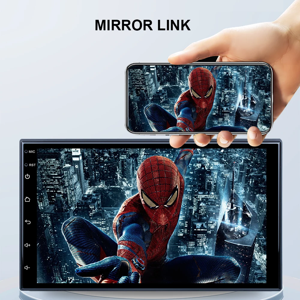 $50.70 REAKOSOUND 2 Din Carplay Car Radio GPS Android Multimedia Universal 7