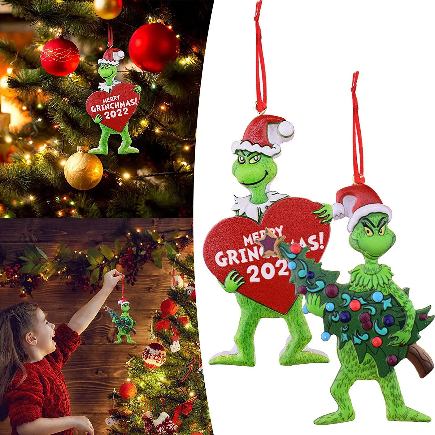 Navidad Decoration 2022 New Resin Ornaments Xmas Tree Hanging Christmas Decor 2023 Props Decoraciones Para el Hogar Arbol de