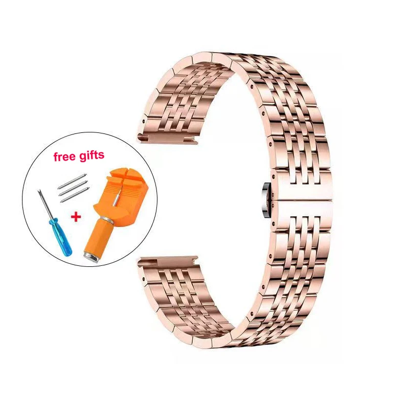 Metal Watch band for Amazfit GTS 2 2e 3 GTS2 Mini GTR 42mm 47mm GTR 2 3 watch strap 10mm 12mm 14mm 16mm 18mm 20mm 22mm 24mm