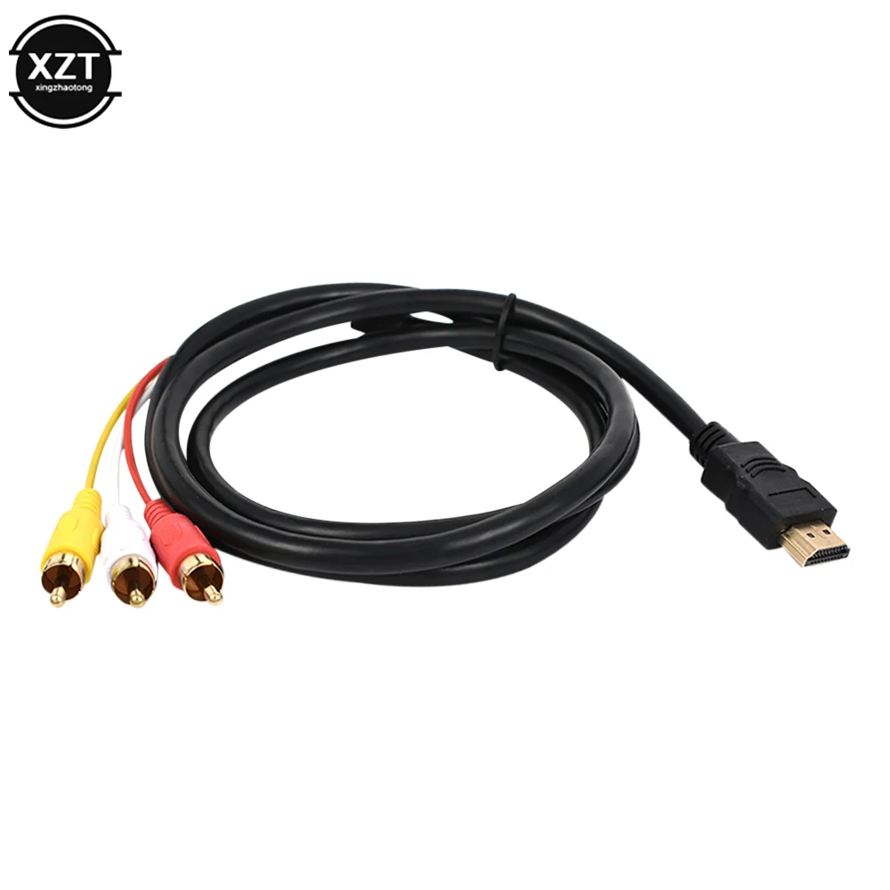 1,5 м HDMI-совместимый с 3 RCA преобразователем кабель AV-HDMI-comp адаптер Шнур Поддержка 480P/720P/1080P подходит для ТВ-приставки компьютера