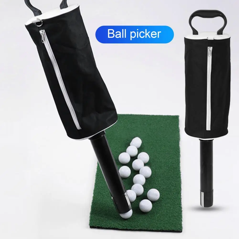 Retriever Bag Detachable Handy Golf Pick Up Storage Pouch Golf Picker Zipper Collect Bag Golf Pick Up Shag Organizer
