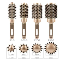 1pc 4 sizes professional salon styling tools round hair comb hairdressing curling hair brushes comb ceramic iron barrel comb 2