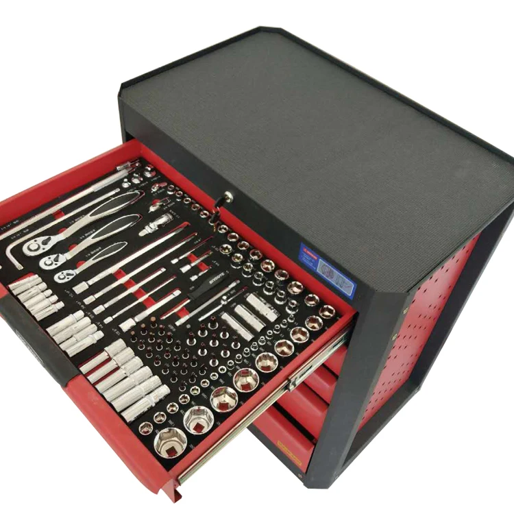 

Tool box on wheels drawer cabinet with tools sets