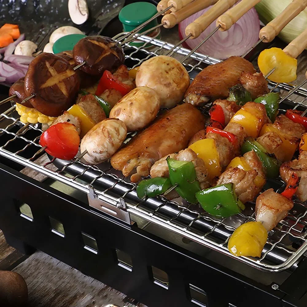 Портативный газовый гриль плита для кемпинга барбекю уличный бытовой шампуры