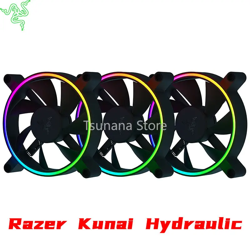 Original Razer Kunai Hydraulic RGB PC Fan Quiet RGB Fan and PWM Fan Controller Support & Connect Up To 8 Fans