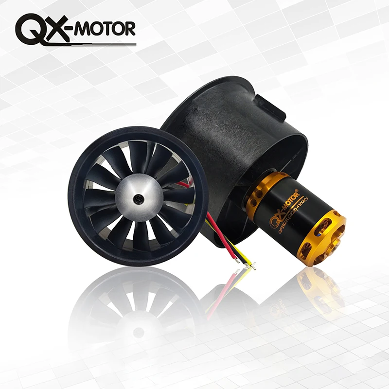 64 мм duct fan12 Blades / 3S 4S 6S Spindle-3mm motor ESC jet RC EDF для радиоуправляемого самолета |