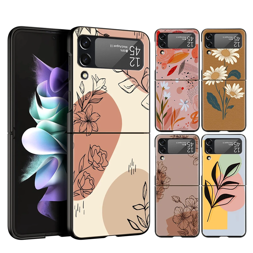 

Чехол-книжка ine для телефона Samsung Galaxy Z 4, с рисунком цветов