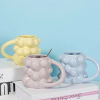 creative ceramic water cup trend mug home simple cute coffee cup gift office breakfast milk cup tumbler cup