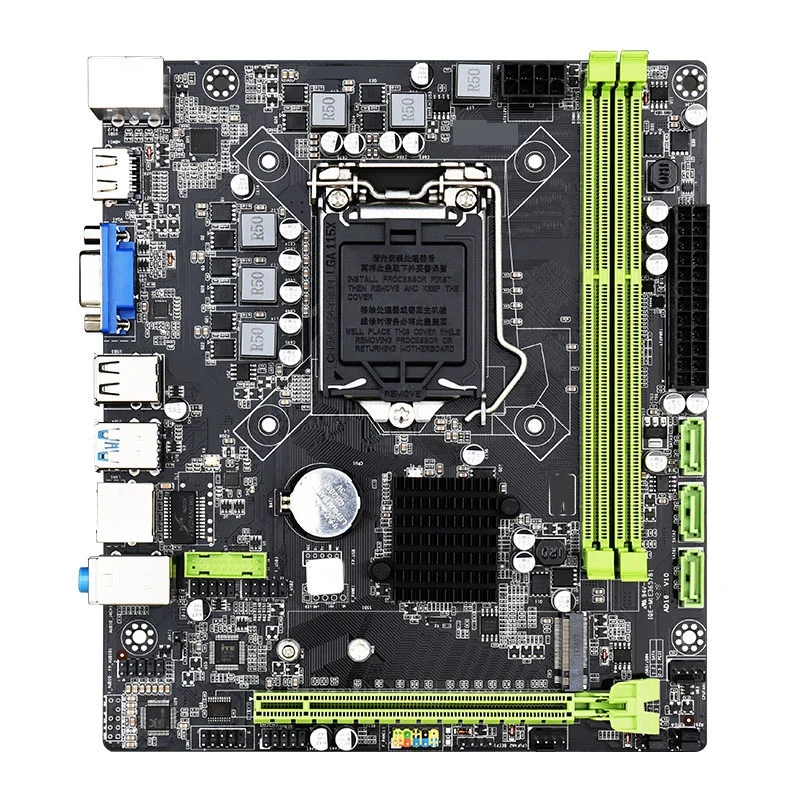 

H310C Motherboard with Processor CPU Accessories Kit DDR3 2 RAM Slots