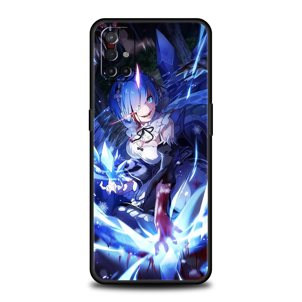 ram rem rezero luxury phone case for oneplus nord n100 n200 n10 10 7 8 9 7t 8t 9r 9rt ce 2 z pro 5g fundas silicone cover coque free global shipping