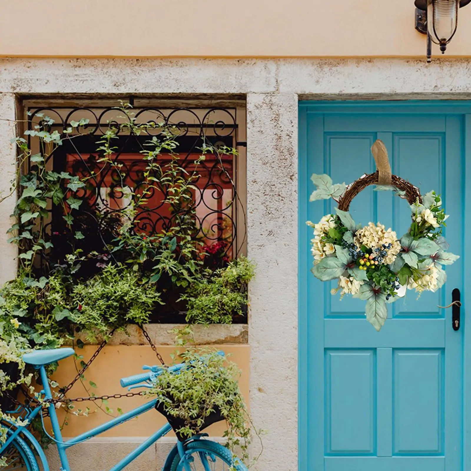 

Doors Hanging Berries Wreath Decoration Loop Gifts Green Welcome Wreath Simulated Wreath for Wall Porch New Year Spring Winter