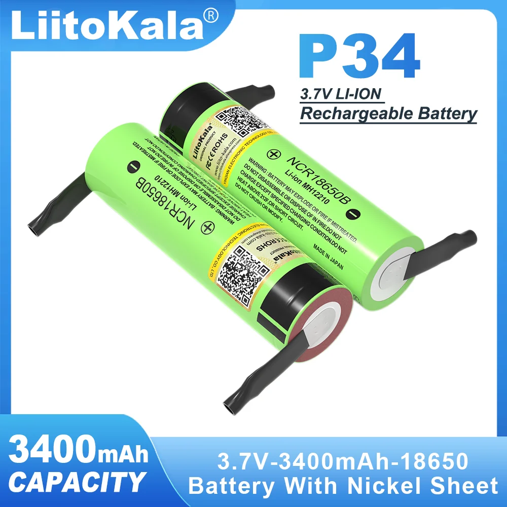Аккумулятор Liitokala NCR18650B 3 7 в 18650 мАч 3400