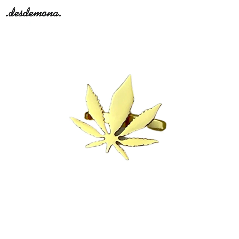 

Silver Gold Black Color Cufflinks Chinese Knot Maple Leaves French Stainless Steel Shirt Cuffs Suit Accessories Wedding Jewelry