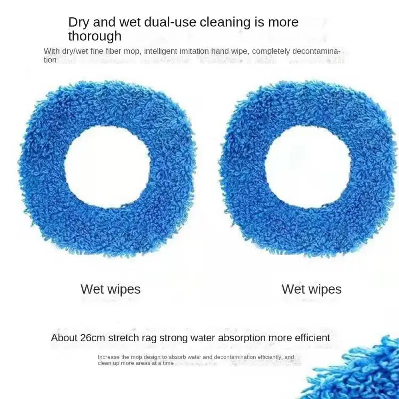 

Fiber Wet Mop Cloth Thorough Decontamination Floor Cleaning Mopping Machine Accessories Blue Dry Mop Cloth Mop