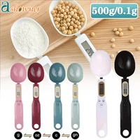 weight measuring spoon lcd digital kitchen scale 500g 0 1g measuring food spoon scale mini kitchen tool for milk coffee scale
