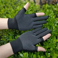 nylon anti slip fishing gloves three fingers dispensing cut fishing outdoor sports breathable fishing gloves half finger