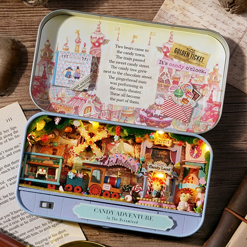 

CUTE ROOM DIY Roombox Box Theatre Miniature Building For Kids Diorama Model Kits Metal Tiny Dollhouse Toys For Adult Gifts