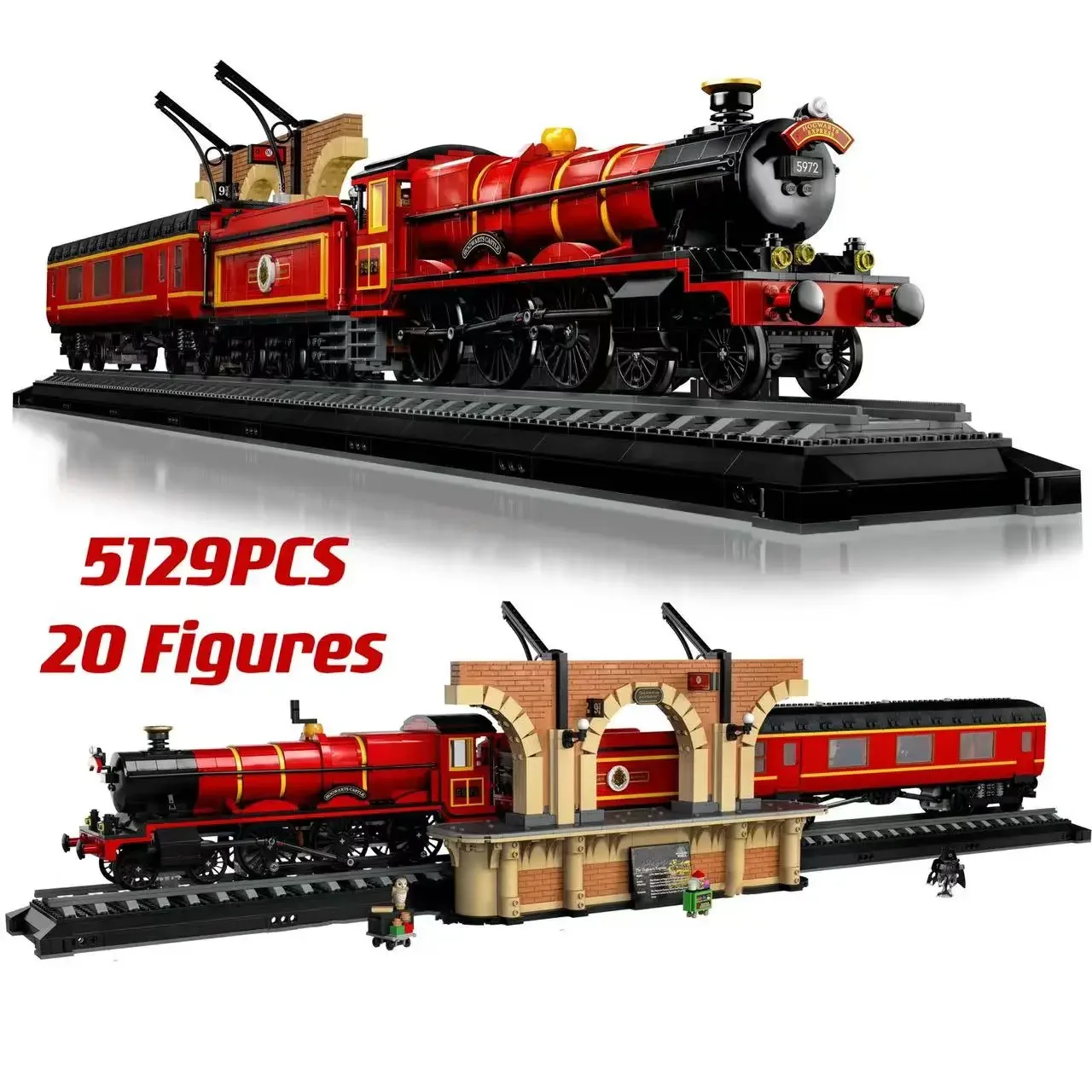 

Коллекционная Коллекция 76405 118 см Строительный набор из Экспресс-поезда hogiджейрис, кирпичи с мини-фигурой, игрушки для взрослых, подарок 5129 шт.
