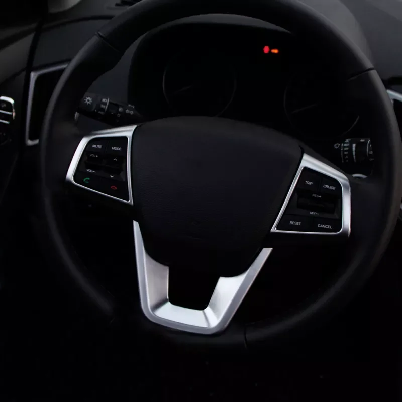 

Hyundai Creta Ix25 2015 2016 2017 2018 ABS Chrome Steering Wheel Decoration Buttons Cover Trim interior Moulding Accessories
