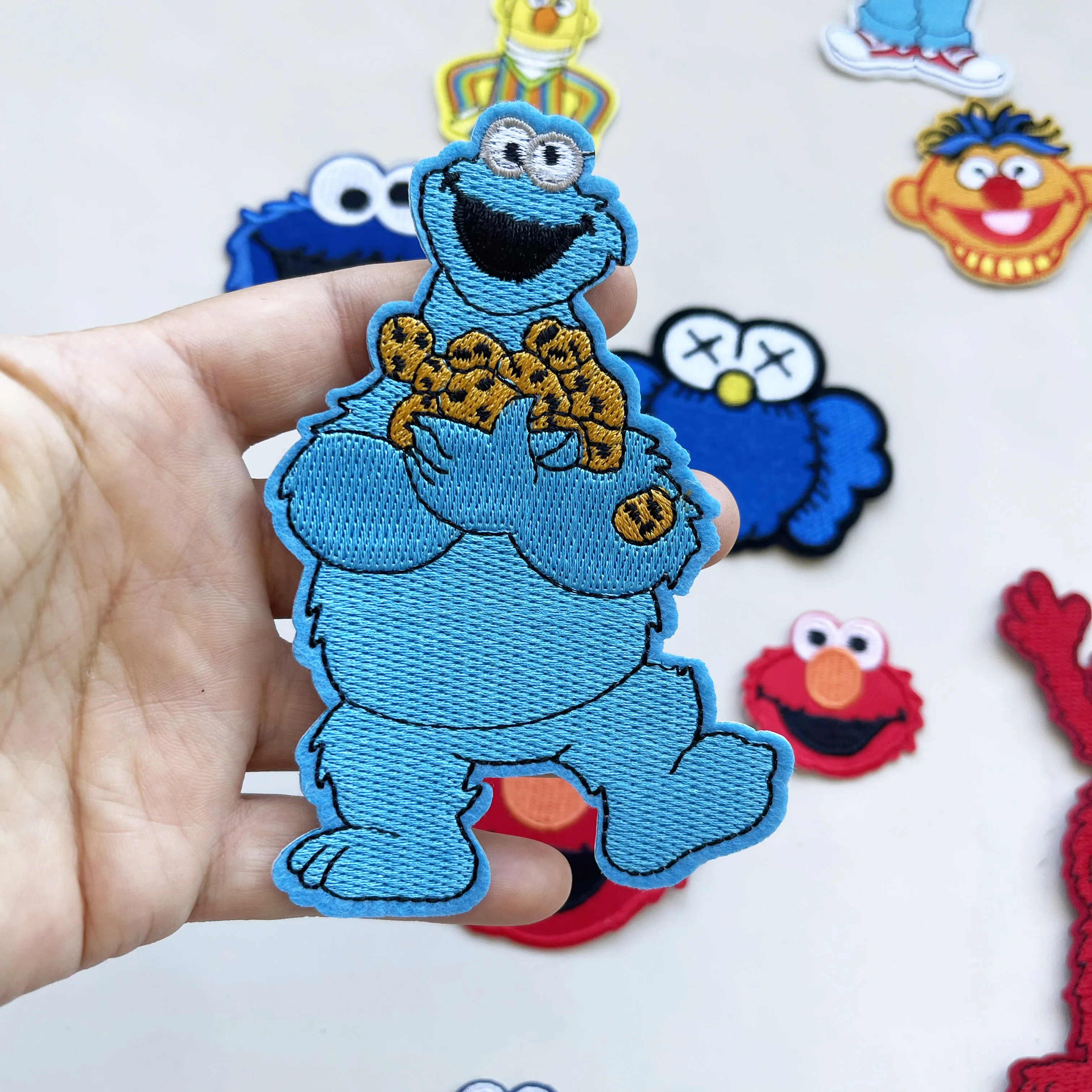 Мультяшные вышитые нашивки лиса птица рыба