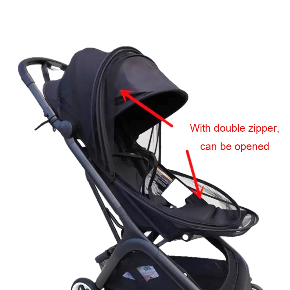 Фото Москитная сетка для коляски Bugaboo, бабочка, муравья, коляска, складная с застежкой-молнией, открывающаяся, легко для путешествий, детские аксессуары №2