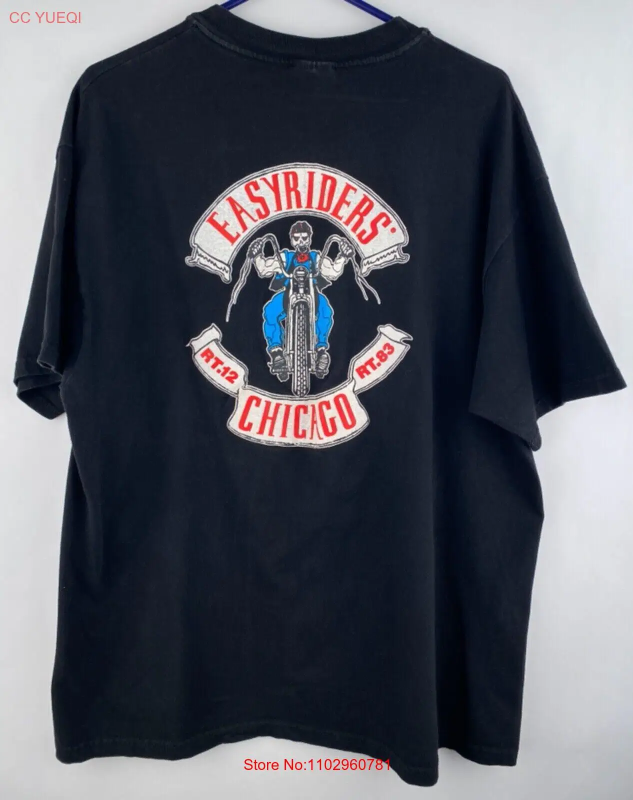 Винтажная футболка Easyriders Never Forget Chicago IL черная XL 1965-циклический журнал