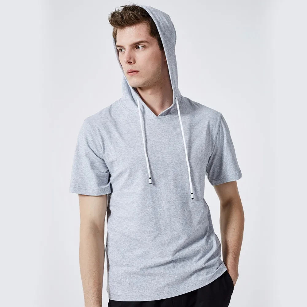 

Color Summer streetwear Tshirt T-Shirt Extended Hood Tee T Tops Sweep Long Long Hooded Hop Round Solid Men's Shirt Men Hip T Sh