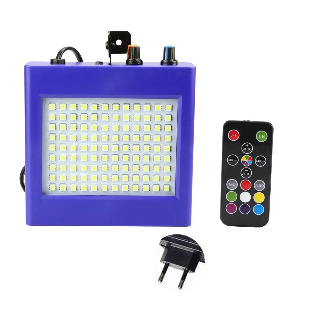 

Multicol 25W LED Stage Lights Mini Sound Control Lighting Special Effects Flash Lamp 108Patch Strobe Lights for Bar KTV Ballroom