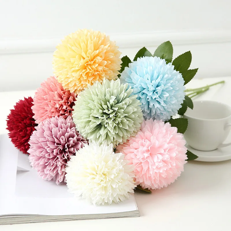 

1PC Silk Dandelion Flower Ball Bouquet Fake Artificial Flowers for Home Garden Wedding Decoration DIY Craft Wreath Christmas