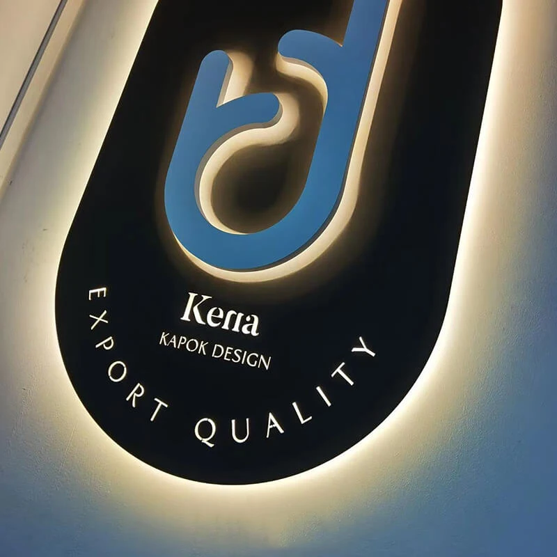 Окрашенный черный металлический световой короб вывеска подсветка буквенный