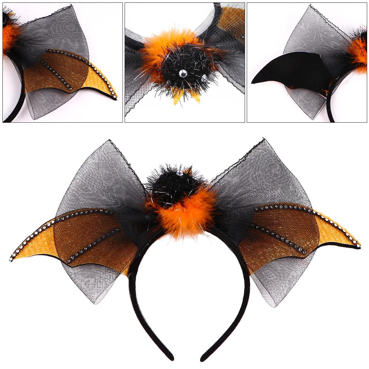 

3 Pcs Halloween Headband Prom Props Headwear Hair Hoop Bat Decorate Headpiece Child