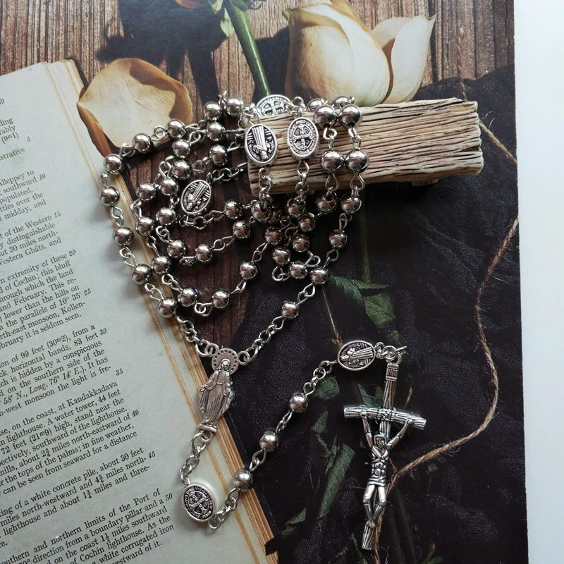 

Католическое ожерелье, цепочка с металлическими звеньями для девушек и женщин, подвеска-крест, христианские ювелирные изделия, подарок для ...