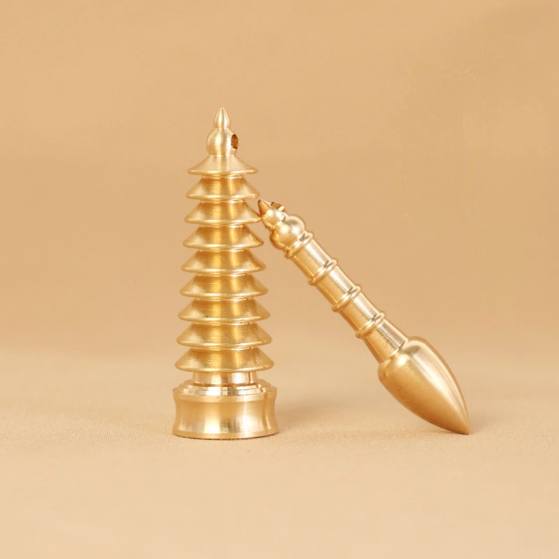 

Cooper 3D Model Chinese Wenchang Pen Ornament Pagoda Tower Crafts Statue Souvenir Home Decoration Handicraft Keychain Pendant