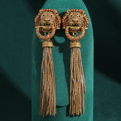 Золотые серьги-капельки LOVE GREEN LIVE GREEN из горного хрусталя