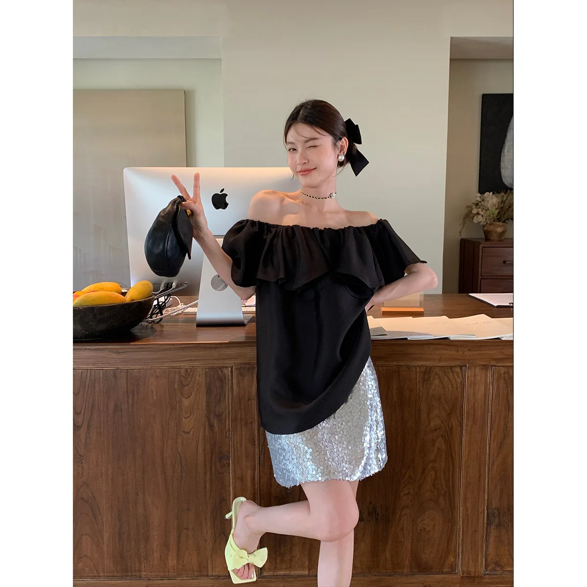 

Юбка Женская Блестящая вечерняя, модная универсальная пикантная короткая юбка с блестками в Социалистическом стиле, уличная одежда в Корейском стиле, Y2K, лето