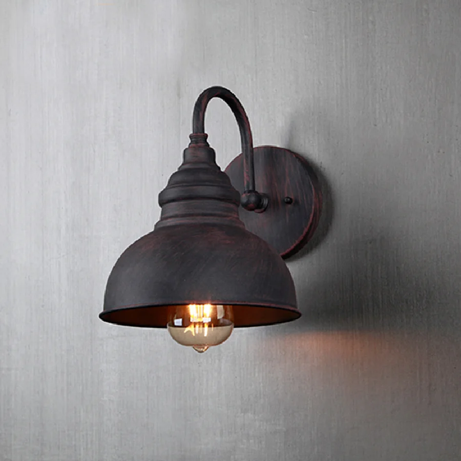 

Vintage Loft Wall Sconce Light Fixture Luminaire Retro American Outdoor Rust Wall Lamp Aisel Corridor Antique Home Decor Hallway