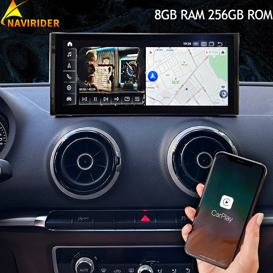 

Car Radio Multimedia Video Player Stereo 12.3Inch 1920*720 Qled Screen For AUDI A3 2014 - 2020 Android 11 GPS Wireless CarPlay