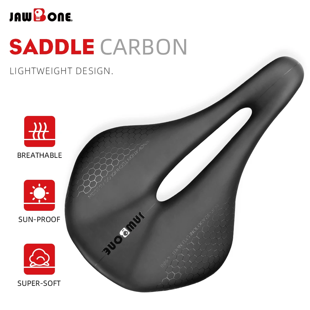 

JAWBONE SuperLight Full Carbon Bike Saddle Racing Bicycle saddle Full Carbon MTB Saddle 5D/6D Saddle 143/155mm Bicycle Seat