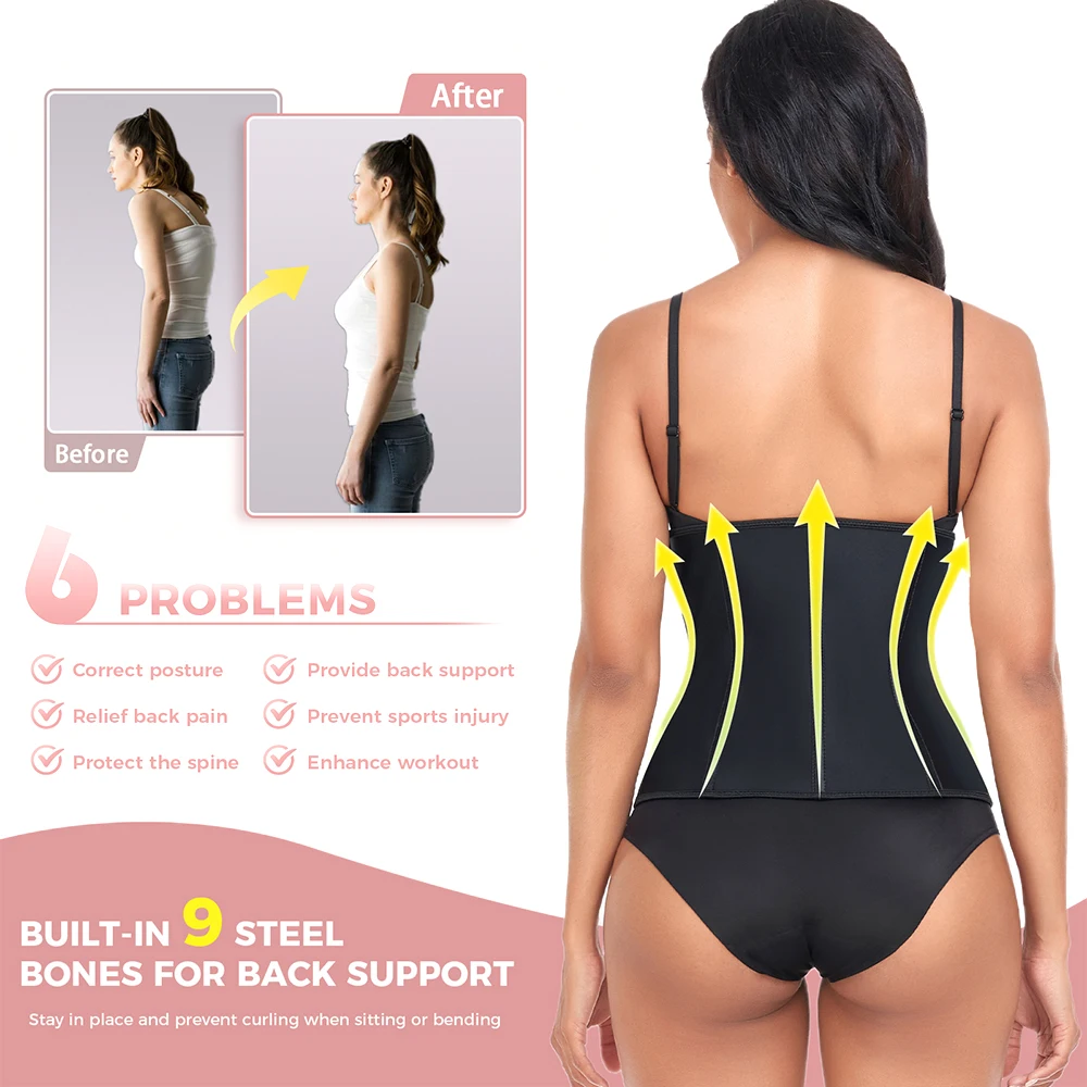 Corset Waist Trainer Body Shapewear for Women Tummy Slimming Sheath Woman Flat Belly Girdle Postpartum Sheath Wrap Waist Belt