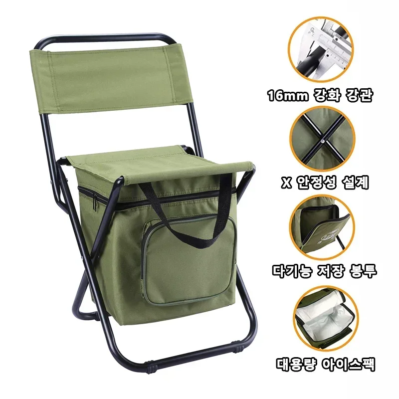 

2 in 1 Outdoor Portable Folding Chair With Storage Bag Multifunctional Camping Fishing Chair Backpack Chairs Climbing Equipment
