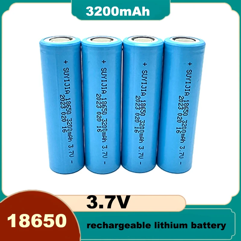 

18650 Battery Original 3.7V 3200mAh Rechargeable Lithium Battery Suitable for Flashlight Remote Control Toys Calculator
