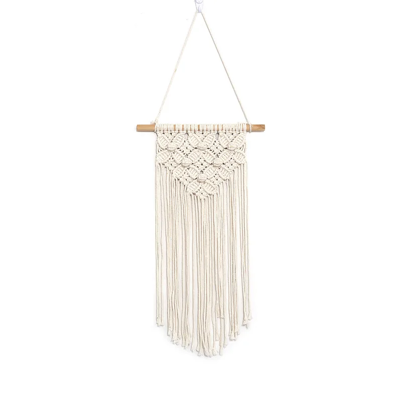 

Macrame Tapestry Wedding Hand Knotted Wall Art Hanging Tapestry Muslim Boho Cotton Home Decor Dreamcatcher Tassel Tapestries