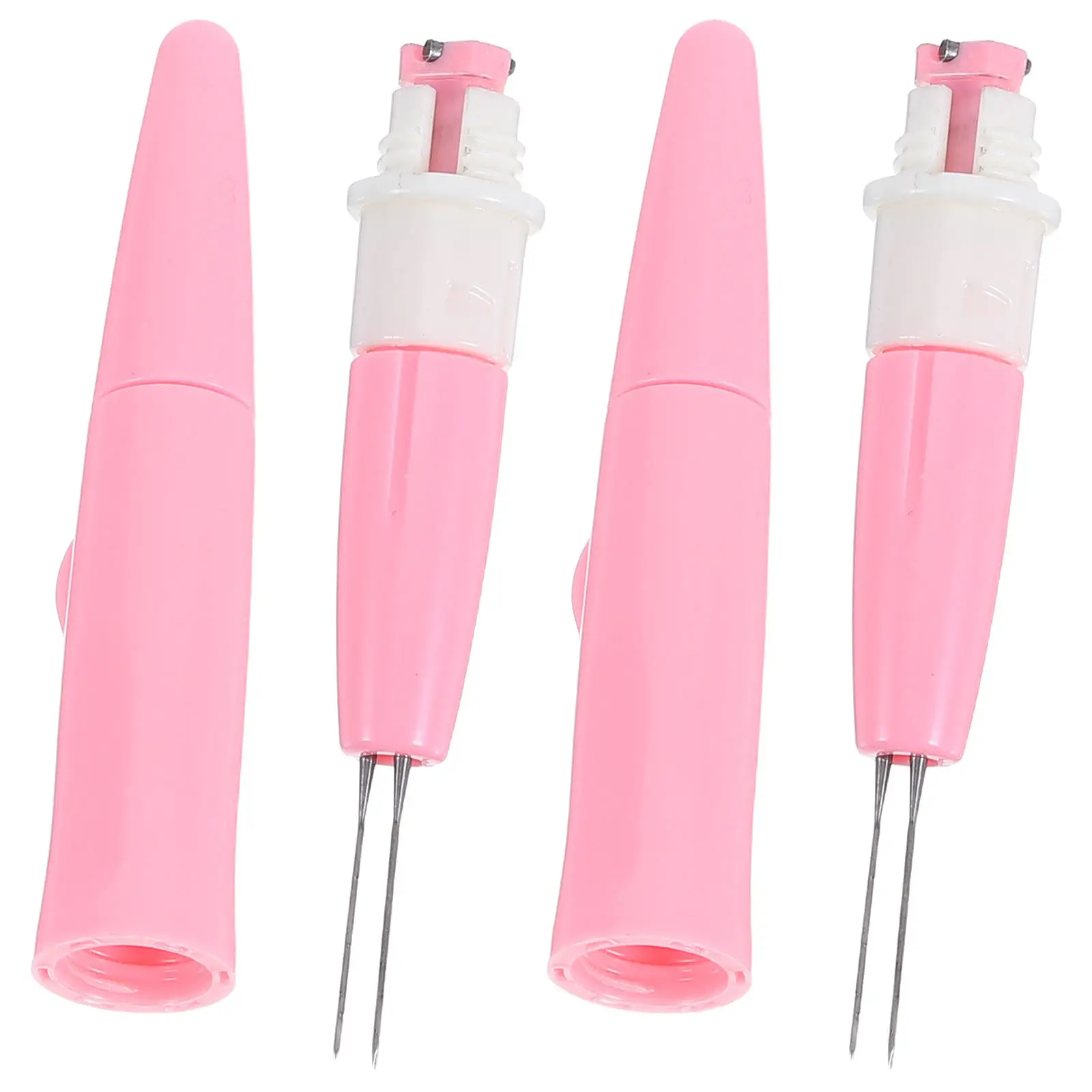Фото Набор из 2-х шерстяных игл-ручек для валяния, портативный инструмент с двумя иглами для рукоделия, шитья и вышивки из войлока №5